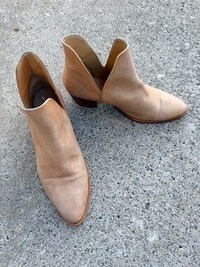 Free People Charm Ankle Boot Tan Womens Size 9.5 (40)